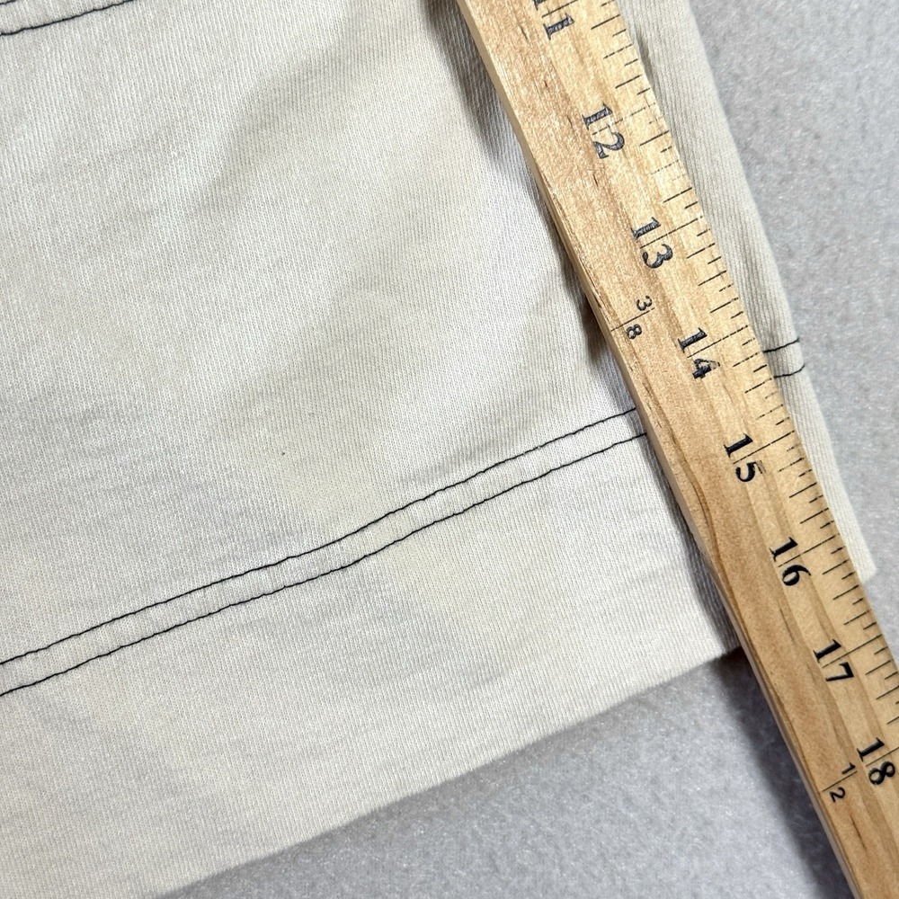 Free People Beach Shorts Womens XS Cream Contrast Stitch Pull On Pockets 5.5" - Picture 13 of 13